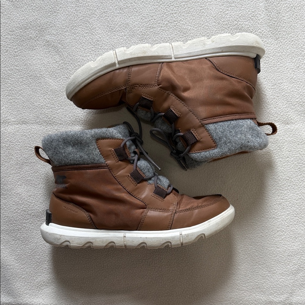 Sorel Brown and Gray Winter Boots
